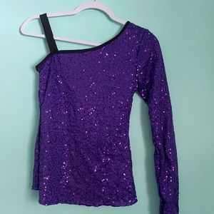 Balera One Shoulder Long Sleeve Dance Costume